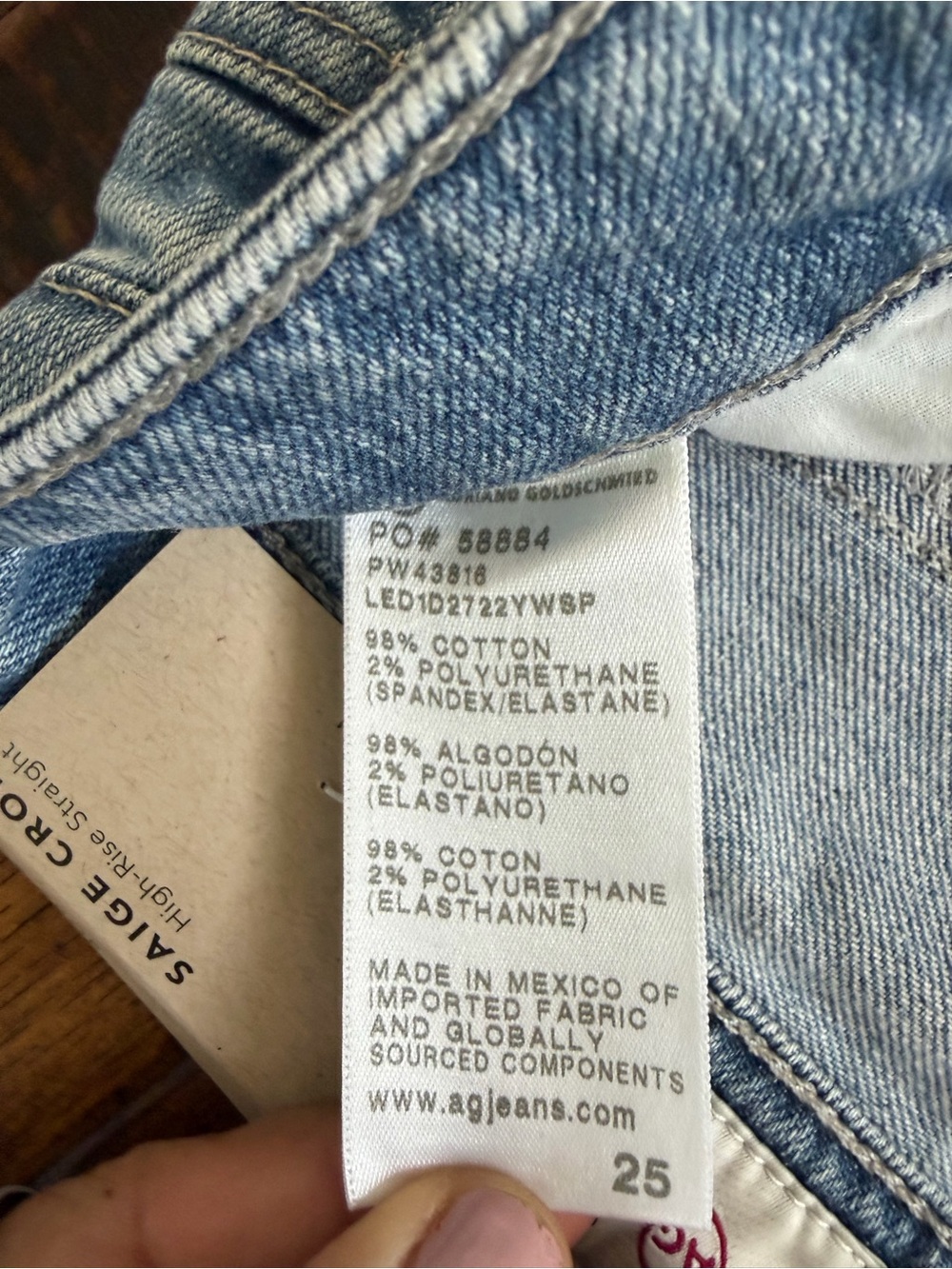 Ag Adriano Goldschmied Saige Straight Crop Jeans-Women’s NWT - Picture 5 of 5